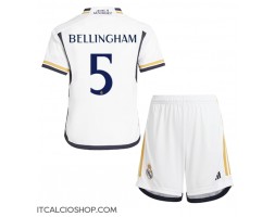 Real Madrid Jude Bellingham #5 Prima Maglia Bambino 2023-24 Manica Corta (+ Pantaloni corti)